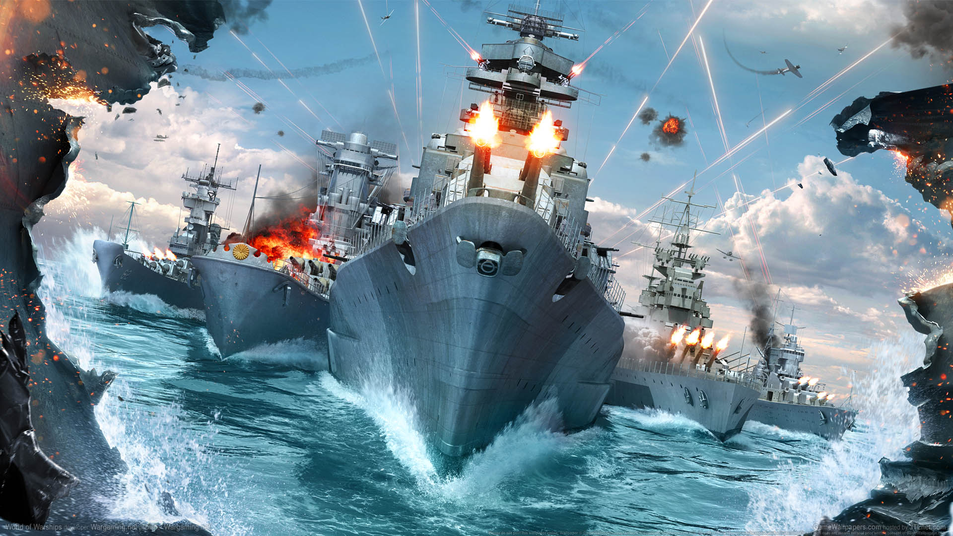 World Of Warships Wallpaper 01 19x1080