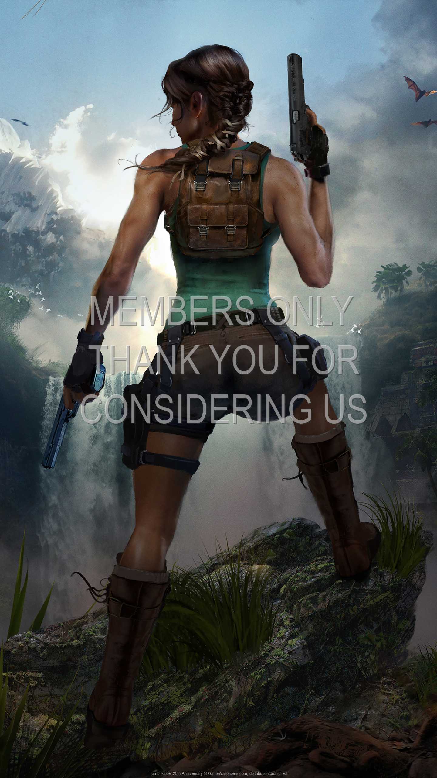Tomb Raider 25th Anniversary 1440p Vertical Mobiele achtergrond 01