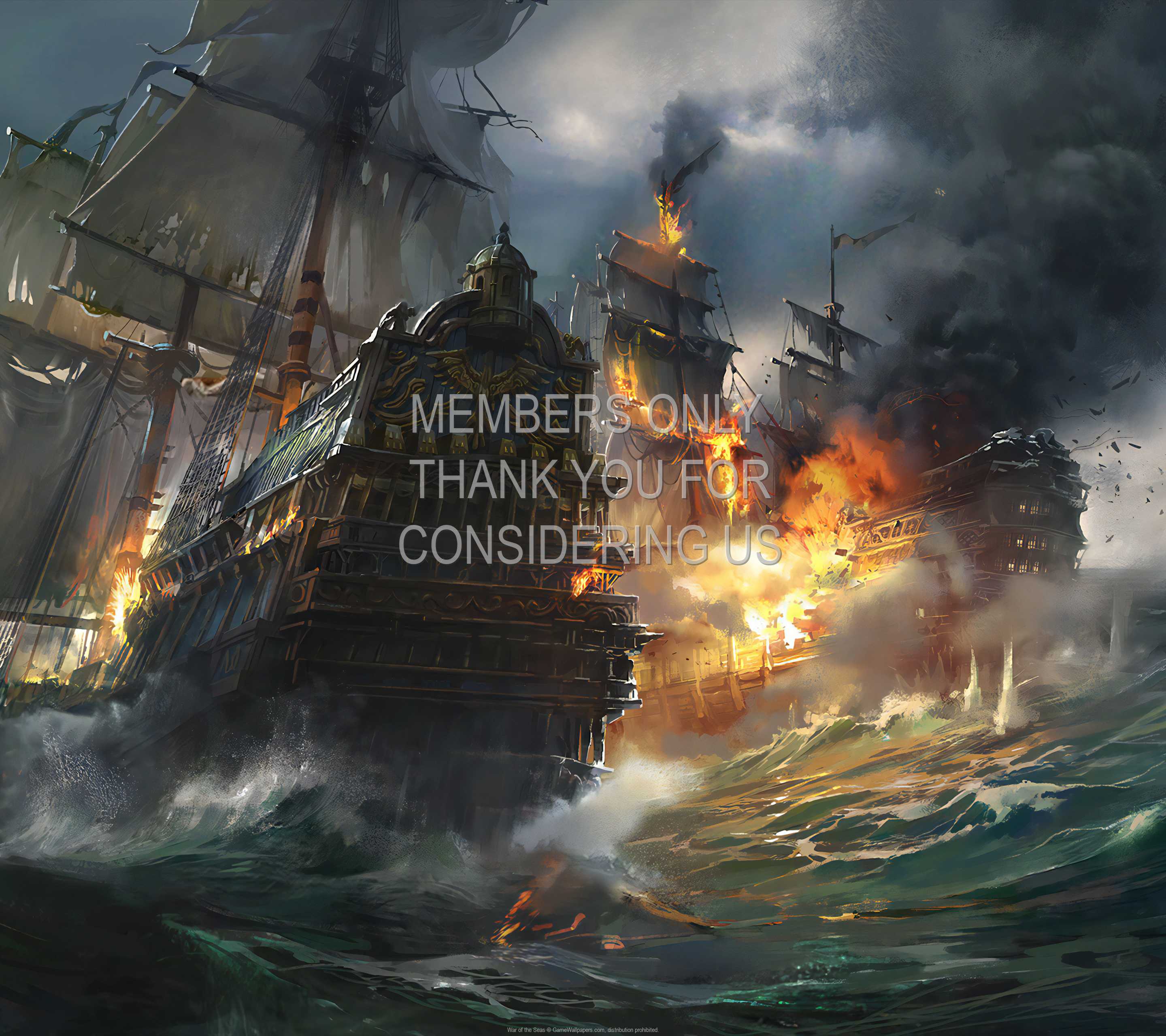 War of the Seas 1440p Horizontal Handy Hintergrundbild 01