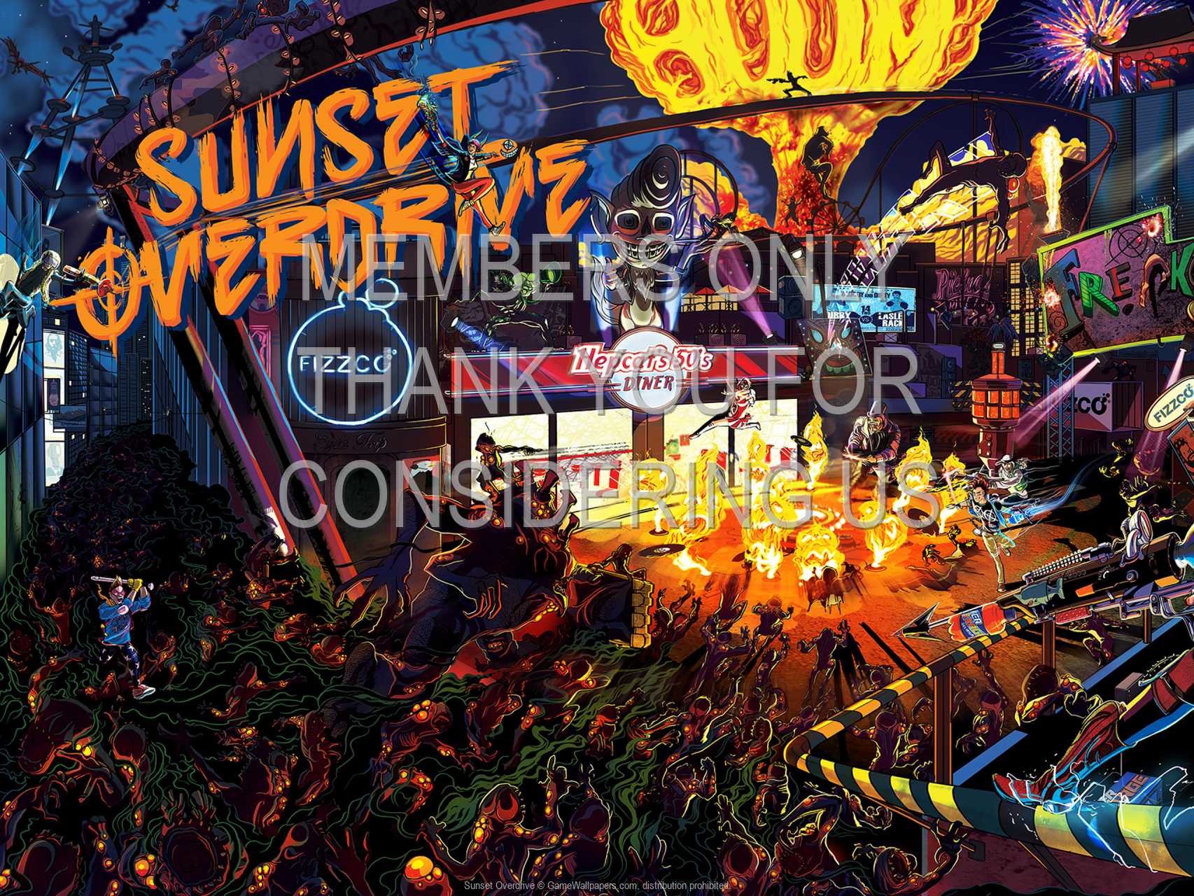 Sunset Overdrive 720p%20Horizontal Mobiele achtergrond 02