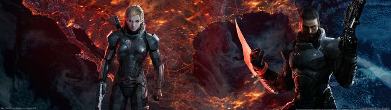 Mass Effect 3 dual screen wallpaper or background