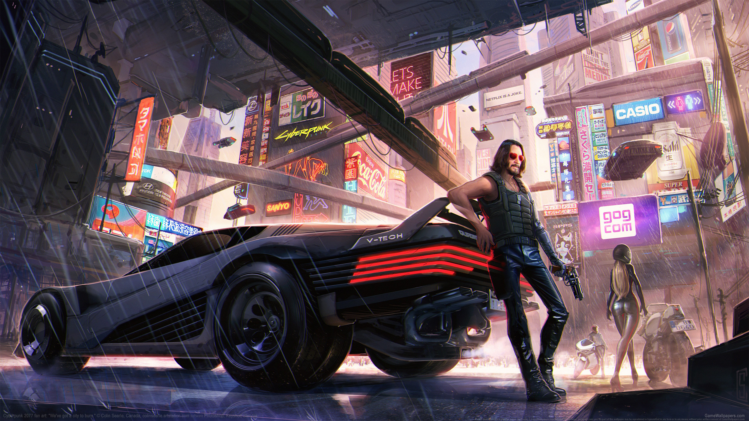 Cyberpunk 2077 fan art 2560x1440 fond d'cran 04