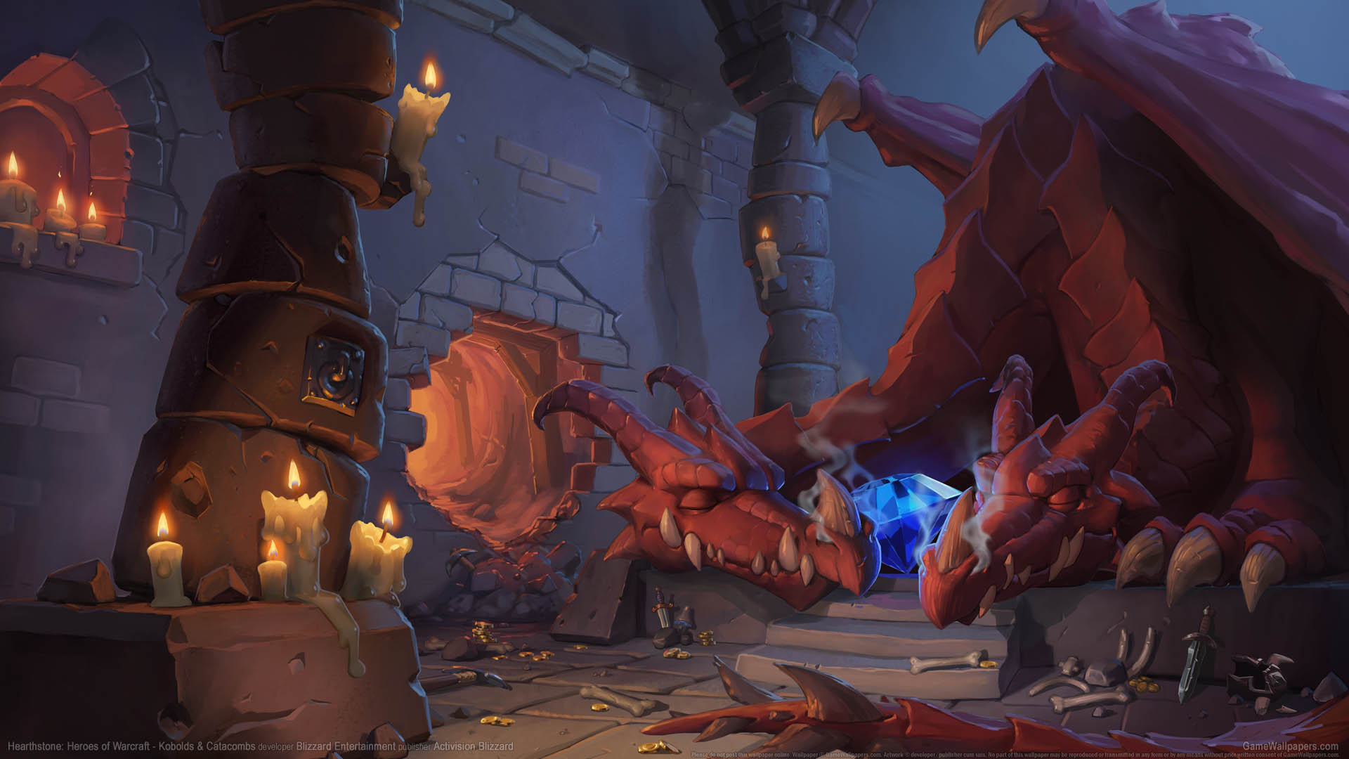 Hearthstone: Heroes of Warcraft - Kobolds & Catacombs achtergrond 01 1920x1080