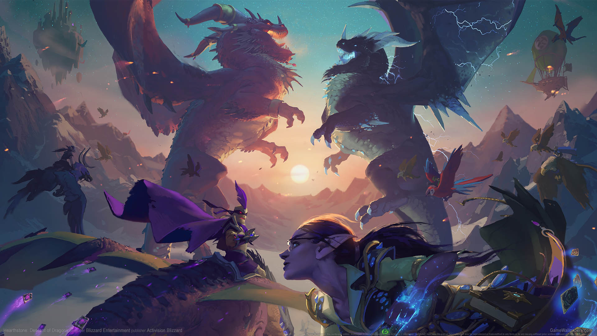Hearthstone: Descent of Dragons achtergrond 01 1920x1080