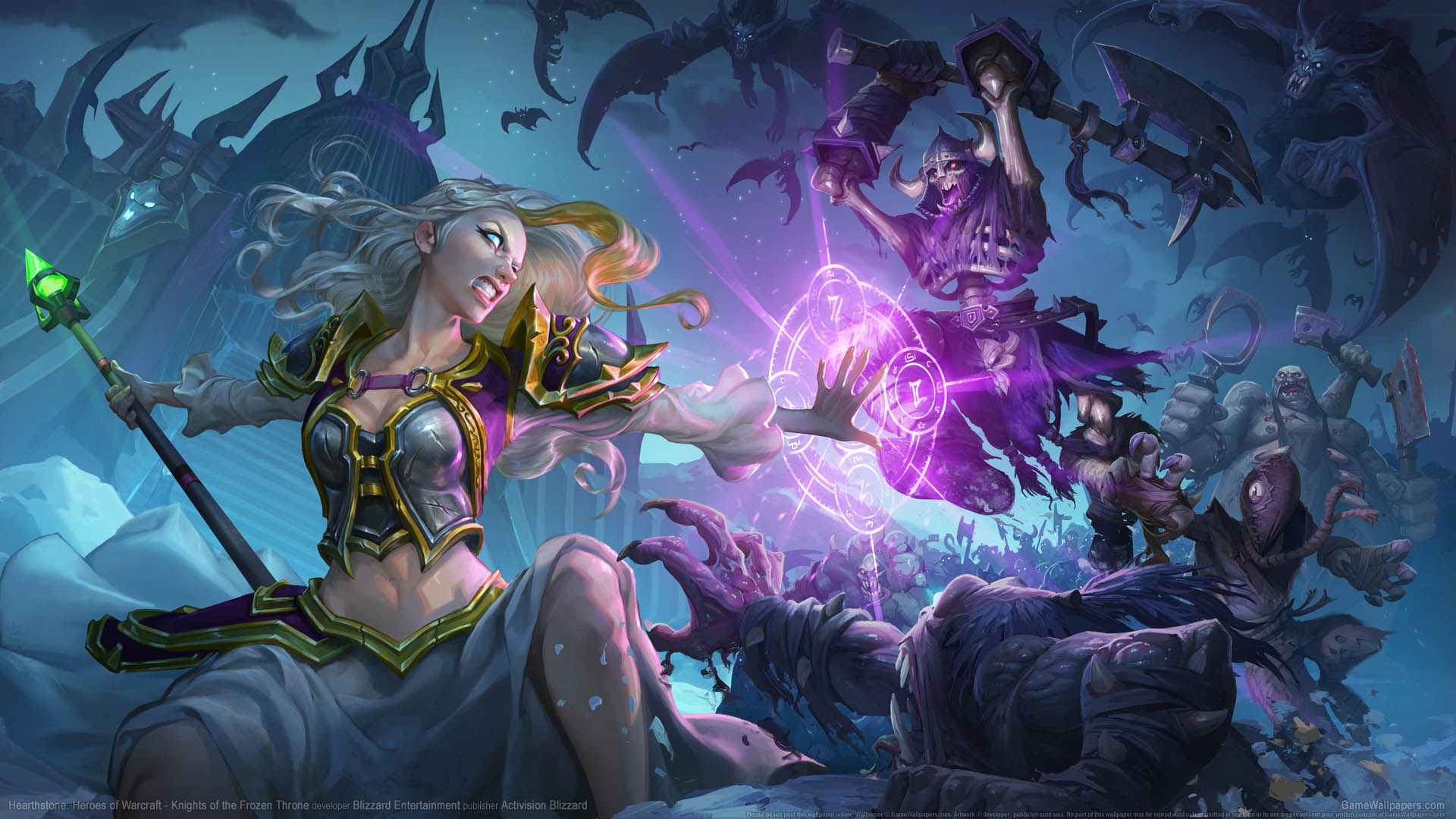 Hearthstone: Heroes of Warcraft - Knights of the Frozen Throne fond d'cran 01 1920x1080