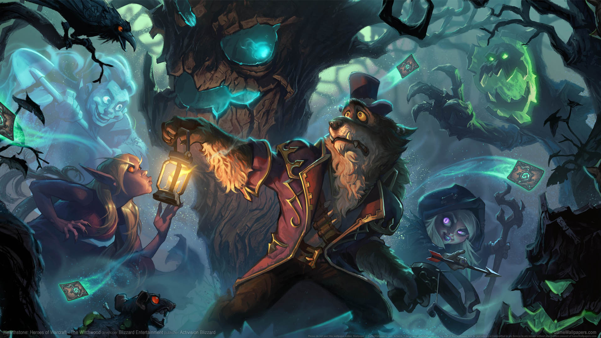 Hearthstone: Heroes of Warcraft - The Witchwood achtergrond 01 1920x1080