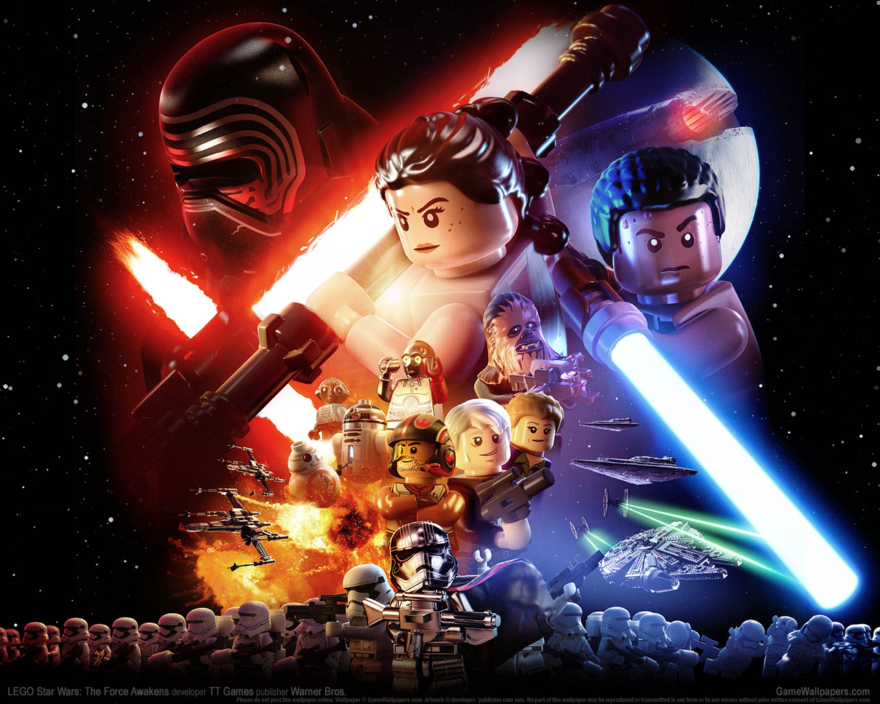 LEGO Star Wars: The Force Awakens fond d'cran 01 1280x1024
