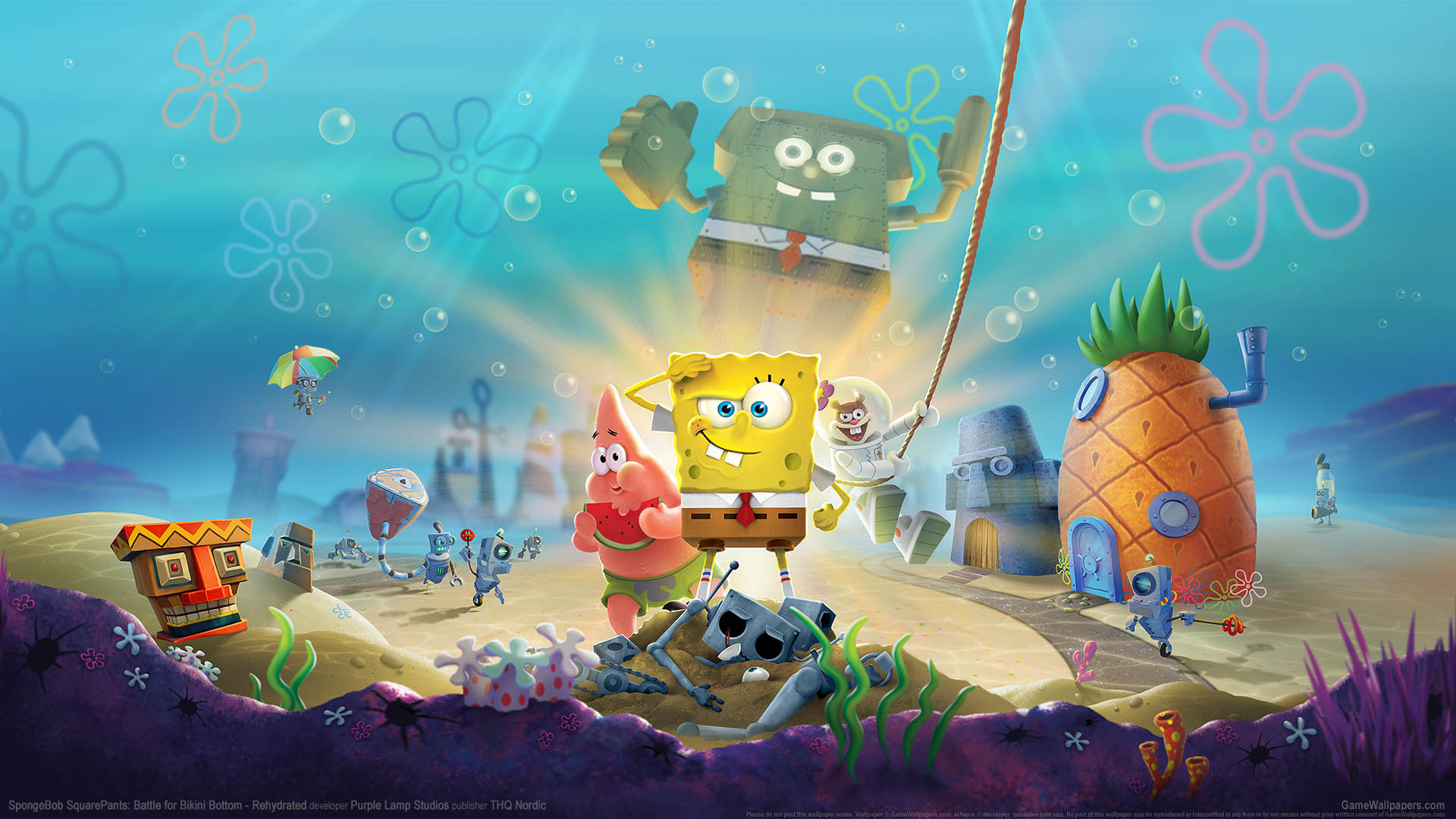 SpongeBob SquarePants: Battle for Bikini Bottom - Rehydrated achtergrond 01 1920x1080