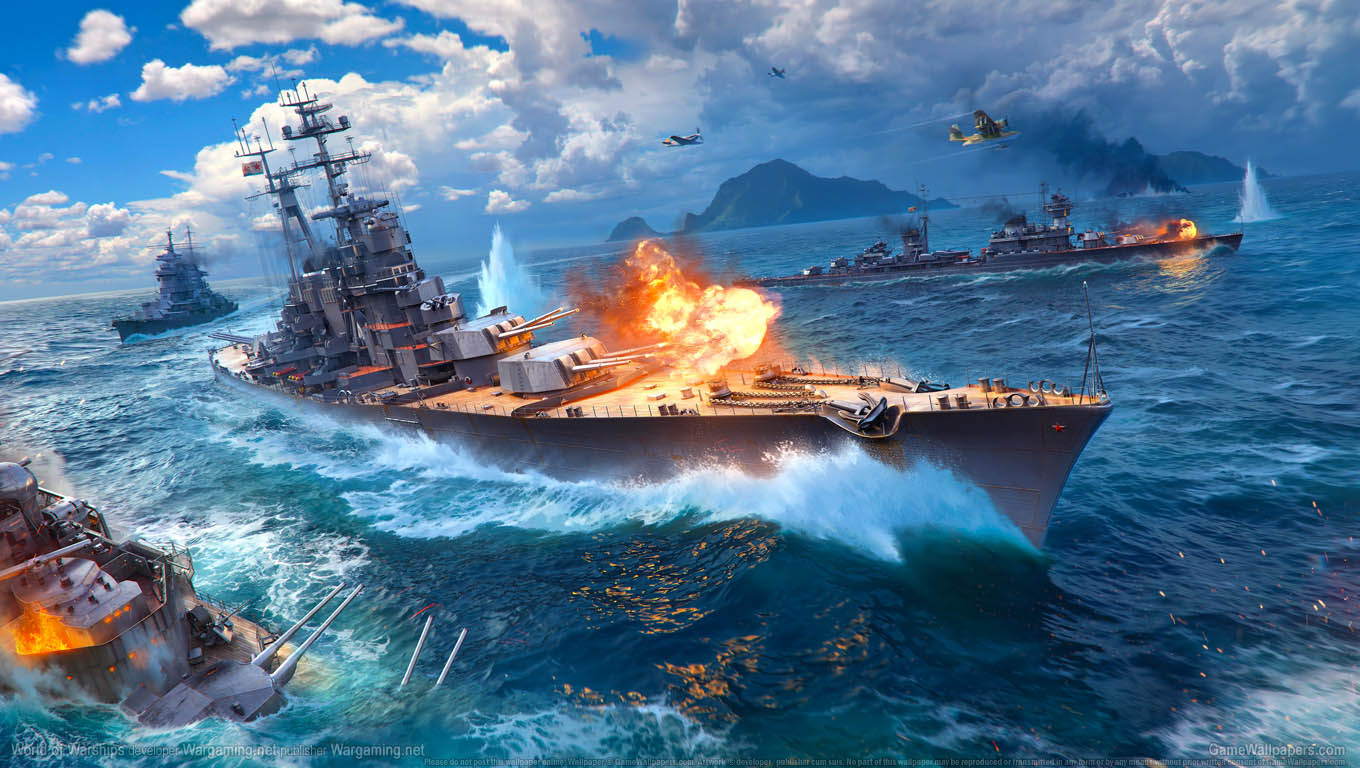 World of Warships achtergrond 10 1360x768